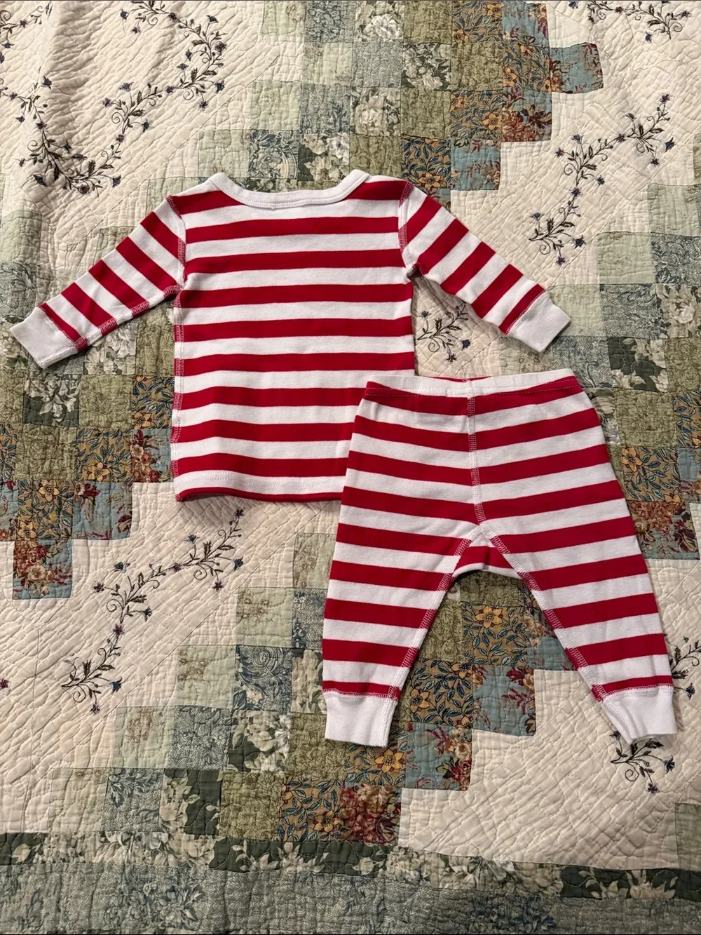 Hanna Andersson Red and White Striped Pajama Set